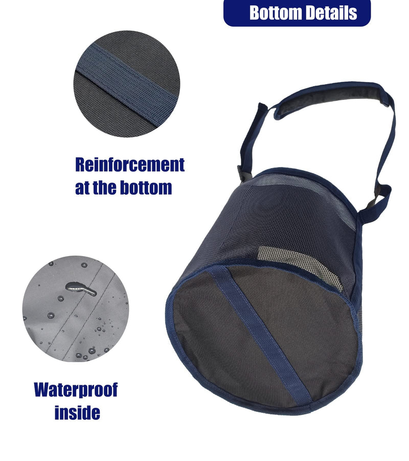 Horse Feed Bag for Grain - Heavy Duty Mesh Horse Feeder with Adjustable Strap,Comfort Neck Pad,Nose Pad Horse Muzzle (Medium,1Blue+1Pink) 1Blue+1Pink - PawsPlanet Australia