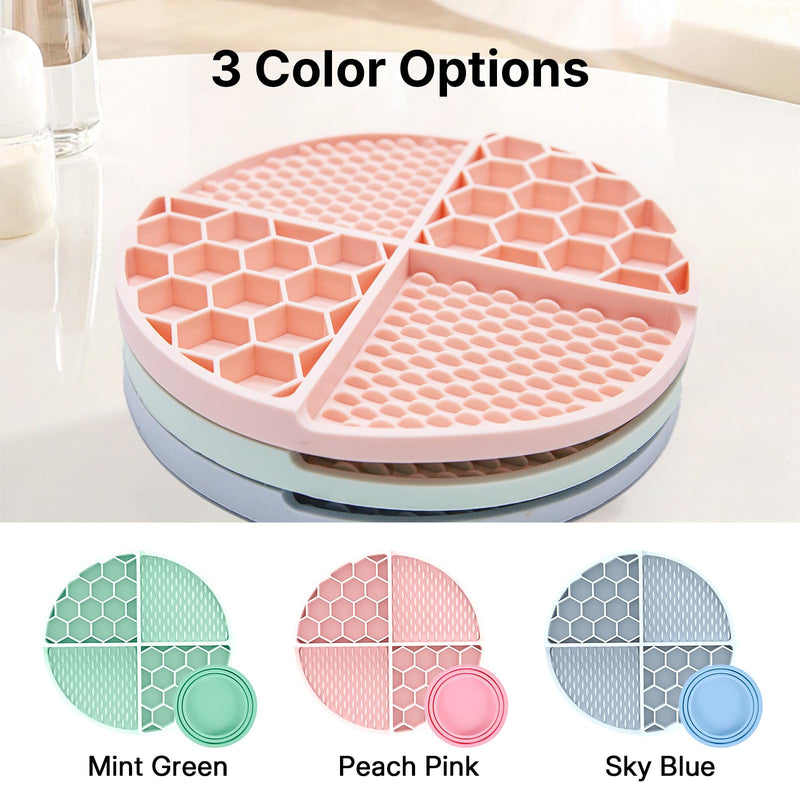 Pet Licking Mat Set with Suction Cups & Can Lid for Dogs and Cats, Food-Grade Silicone Slow Feeding Puzzle Toy, Non-Slip Dog Treat Mat for Anxiety & Boredom Relief (Mint Green) Mint Green - PawsPlanet Australia