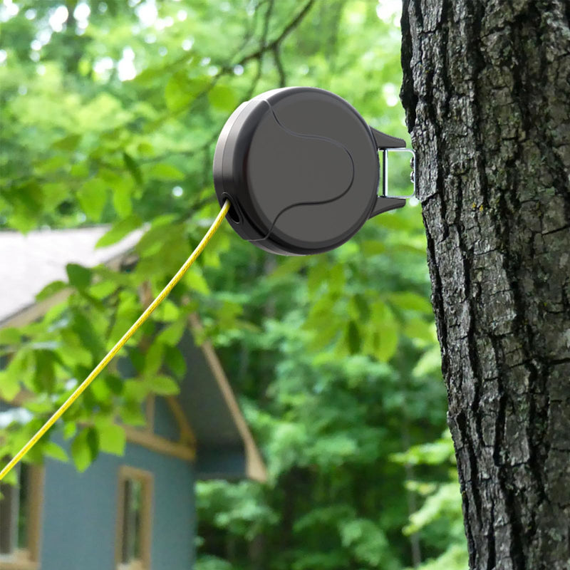 30ft Wall Mount Retractable Dog Tie Out Cable for Small to Large Dogs Between 20-75 lbs, Patented Retractable Dog Lead Great for Yard/Garden - Durable for 70,000 Cycles (Black, 30ft) Black - PawsPlanet Australia