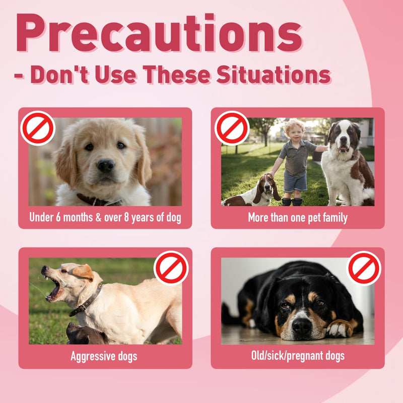 Anti Barking Device for Dogs - Dog Bark Deterrent Devices with 3 Modes Range 50ft, Rechargeable Ultrasonic Dog Barking Silencer for Indoor & Outdoor Pink
