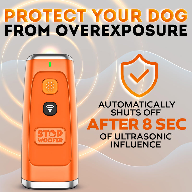 New 2025 Dog Bark Deterrent Device - Dog Barking Control Devices Stops Bad Behavior - Rechargeable Ultrasonic Pet Whistle to Stop Barking with The Touch of a Button up to 16,4 FT (5-120 LBS Orange) - PawsPlanet Australia
