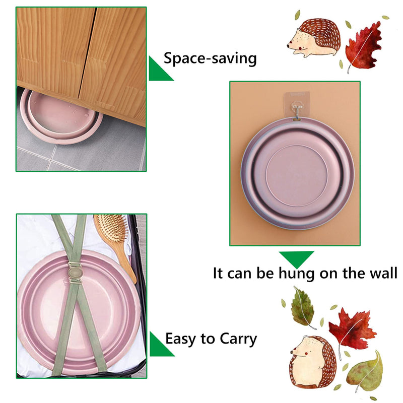 JSLZF Small Animal Grooming Kit - Foldable Bathtub, Nail Clippers, Bathing Brushes, Towel for Guinea Pigs & Hedgehogs Pink - PawsPlanet Australia