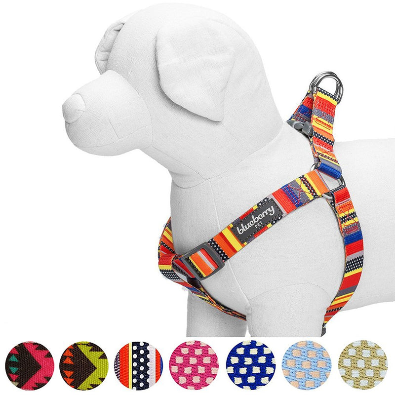 Blueberry Pet Essentials Step-in Nautical Flags Inspired Designer Dog Harness, Chest Girth 16.5" - 21.5", Small, Adjustable Harnesses for Dogs (16.5" - 21.5") Chest Girth (Pack of 1) - PawsPlanet Australia