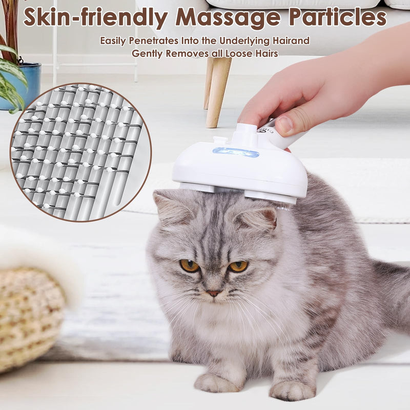 CIBKJ Cat Steam Brush with Spray Function, Easy to Clean, Pet-Friendly Design, Durable Materials, Cat & Dog Grooming Brush - PawsPlanet Australia