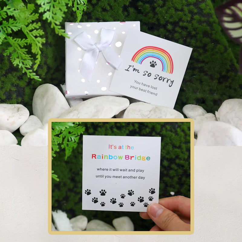 Pet Memorial Keychain Cat and Dog Memorial Gifts, Memorial Gifts for Loss of Pet Leave Pawprints on Our Heart Rainbow Bridge Pet Keychain Memorial Gift - PawsPlanet Australia
