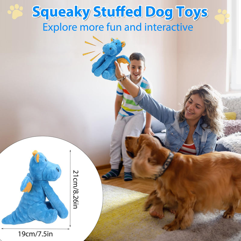 Dog Toys for Aggressive Chewers, Interactive Plush Dog Toy with Squeaker and Crinkle Paper, Suitable for Reducing Boredom and Anxiety, Cute Pet Toy for Small, Medium and Large Dogs - PawsPlanet Australia