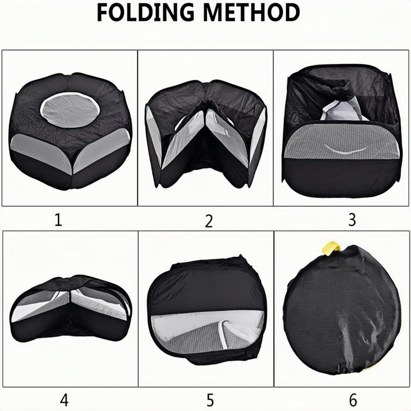 Small Animal Playpen,Popup Playpen,Portable Pet Tent,Foldable,Chicken brooder,Hamster/Dog/Cat/Rabbit/Guinea Pig/Chick Pet Cage Tent with Zipper Cover,Waterproof Black - PawsPlanet Australia