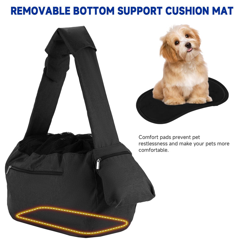 Dog Sling Carrier, ISFORU Pet Sling Bag for Medium Dogs,Fits 5 to 10KG Medium Dog/Cat Sling Carrier, Hands-Free Dog Bag with Adjustable Strap,Pockets and Soft Bottom Mat - PawsPlanet Australia
