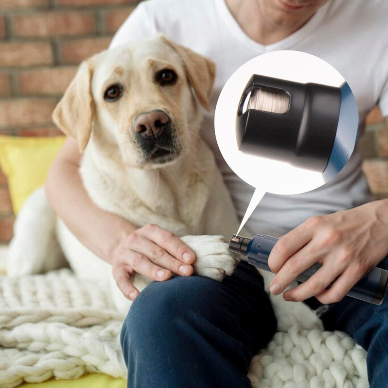 Pet Nail Grinder for Dogs - Quiet 2-Speed Type-C Rechargeable Dog Nail Trimmer, Low Noise Paw Grooming for Dogs & Cats (Blue) Blue - PawsPlanet Australia