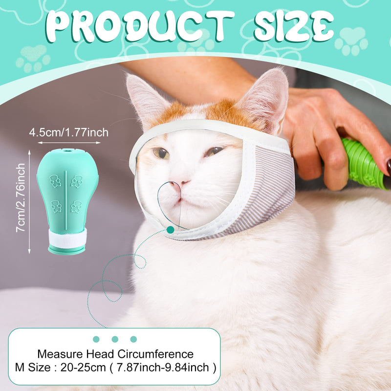 Hillban Cat Muzzle for Grooming with 4 Silicone Boots Breathable Transparent Cat Face Guard Silicone Cat Claw Covers Anti Scratch Cat Booties to Prevent Scratching Biting Bathing Trimming (Medium) Medium - PawsPlanet Australia