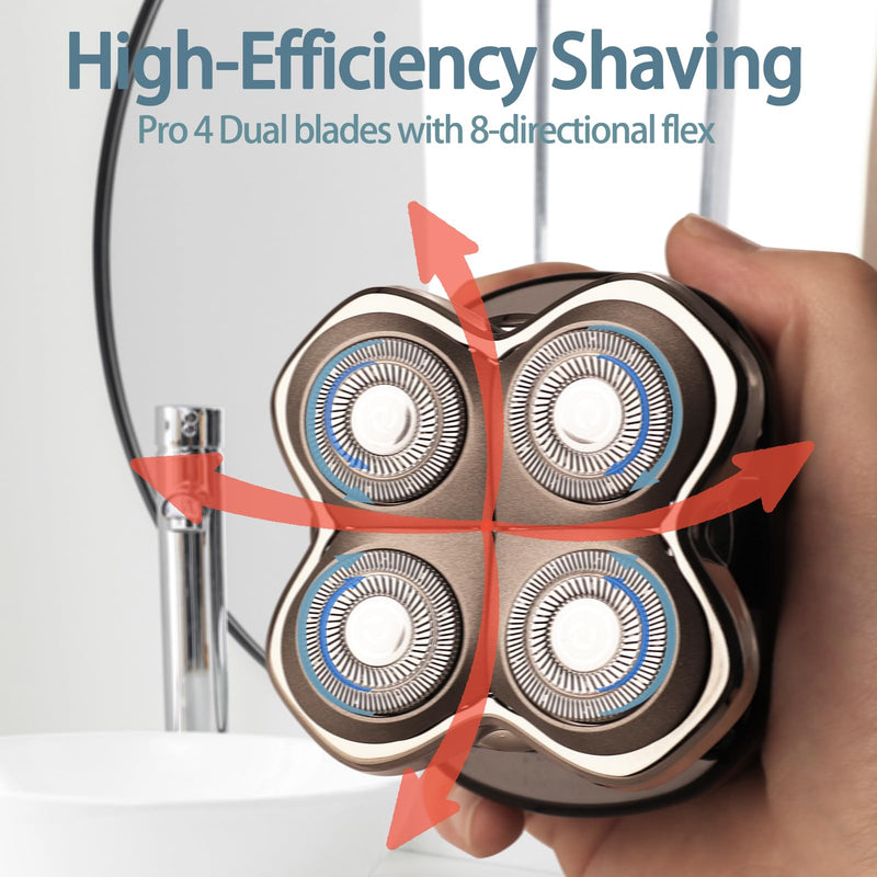 2Pack Professional Replacement Head for Skuls Pitbuls Shaver Gold PRO, Silver PRO, Diamond PRO Series…Self-Sharpening Blades with Hypoallergenic Foil 1 Count (Pack of 2)