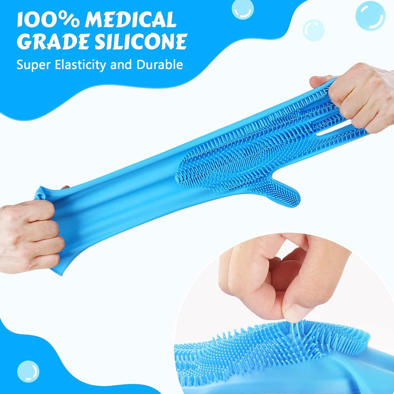 Pet Grooming Glove for Dogs & Cats – Deshedding Brush & Hair Remover with 3,000 Soft Silicone Tips – Bathing Mitt for Wet & Dry Use – Heat Resistant & Anti-Slip – Pink - PawsPlanet Australia
