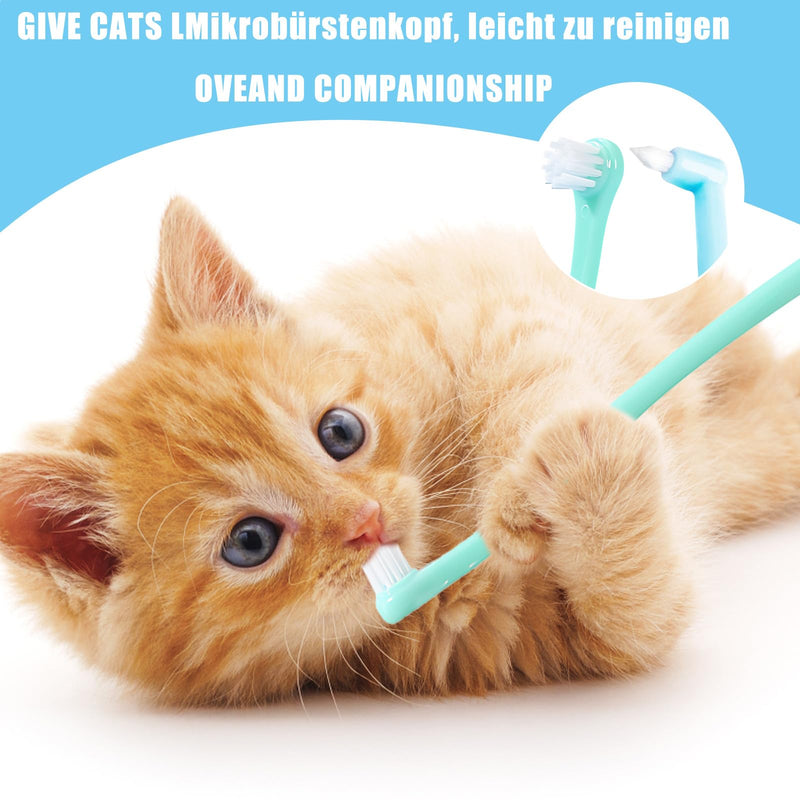 9 Piece Dog Toothbrush Cat, Dental Care Set with Round Head and Pointed Head Brushes, Finger Toothbrushes, Pet Oral Care, for Daily Teeth Cleaning of Dogs and Cats