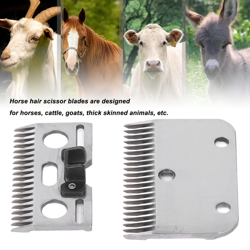 ViaGasaFamido 2Pcs 21 Teeth Horse Shears Replacement Blades Carbide Clipper Blades Horse Care Clipper for Horse Equine Goat Pony Cattle - PawsPlanet Australia