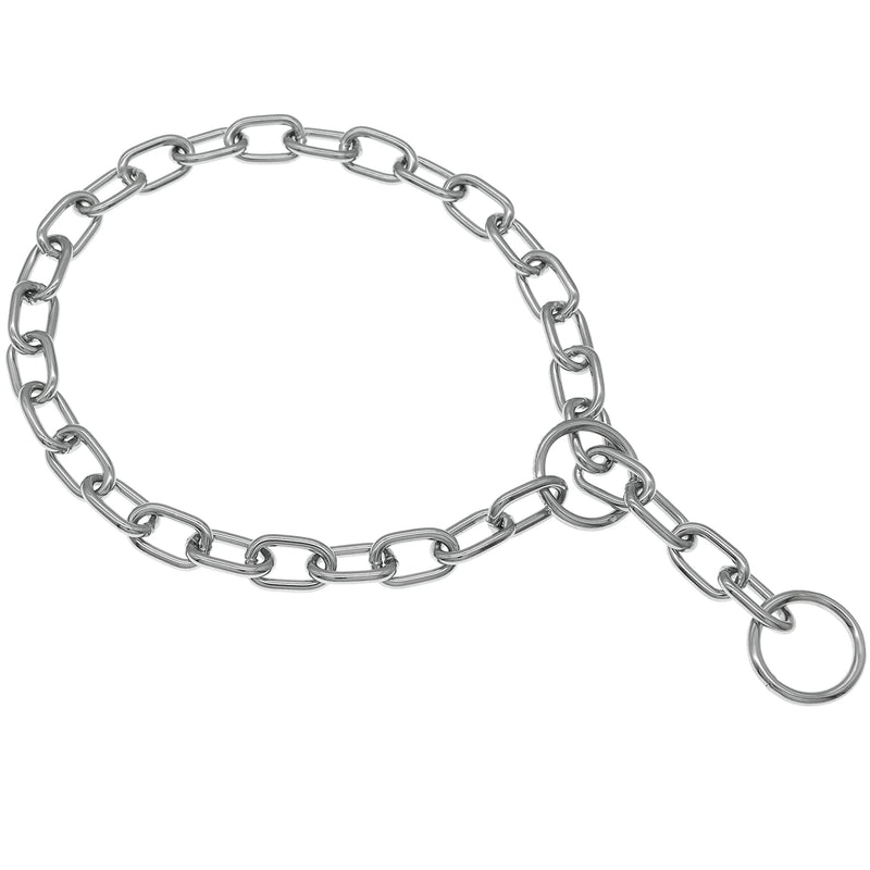 Herm Sprenger Chrome Plated Steel Fur Saver Dog Collar with Medium Link Professional Training Collar for Small Medium Large Dogs Correction Slip Chain Made in Germany (23 inches (59 cm)) 23 inches (59 cm) - PawsPlanet Australia