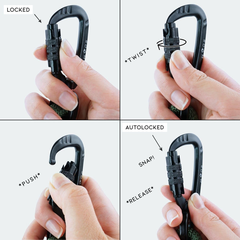 MADE TO ROAM Premium Explorer Leash - Climbing Rope Leash with Autolocking Aviation Aluminum Carabiner - New York Afterlight, 6ft 6 Feet