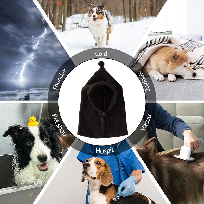 Dog Snood Ear Protector, Dog Ear Muffs for Dogs Neck Warmer | Dogs Ears Defenders for Anxiety Relief Noise Protection, Knitted Hat Holiday Outdoor Walking Essential