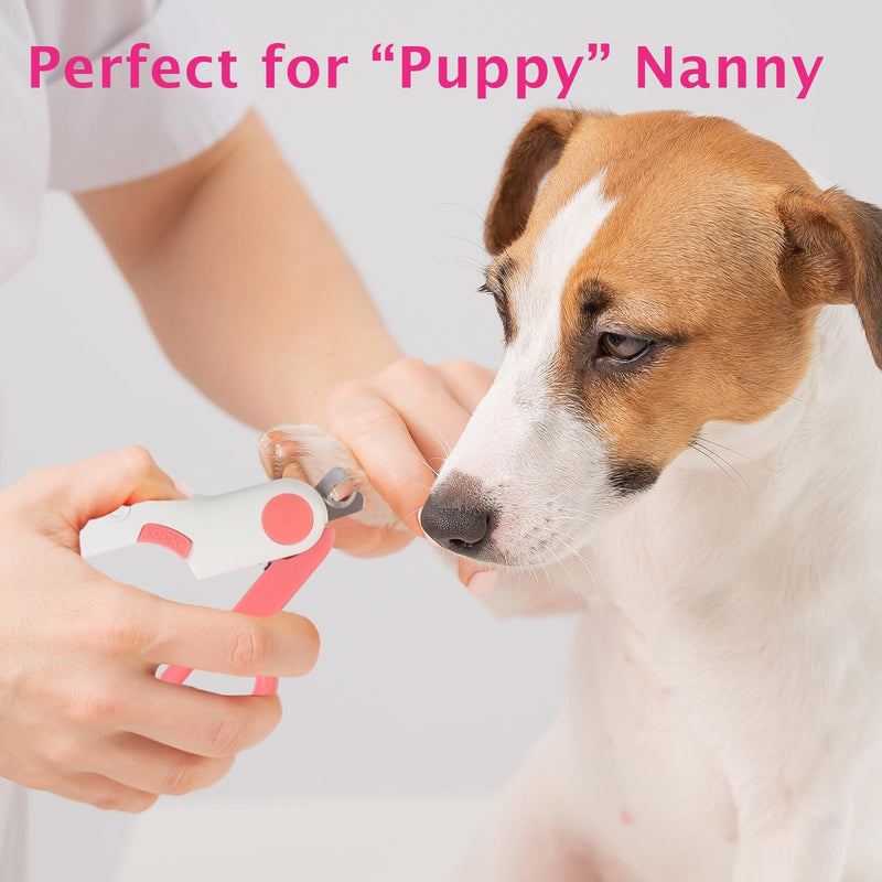 Small Animals Nail Clippers with LED Lights to Avoid Excessive Cutting and Razor Sharp Blades - Professional Claw Trimmer for Tiny Dog Cat Kitten Bunny Rabbit Bird Guinea Pigs Ferret Hamsters (Pink) Pink