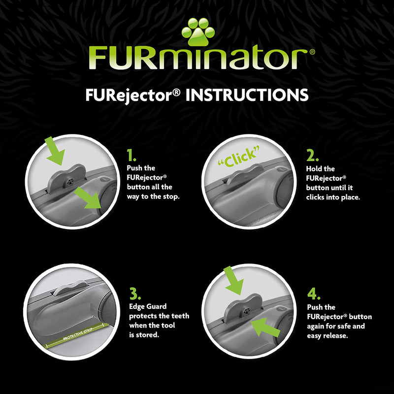 FURminator Undercoat deShedding Tool for Small Long Hair Dogs 4.5-9 kg zzzz-s Version 2.0 - PawsPlanet Australia