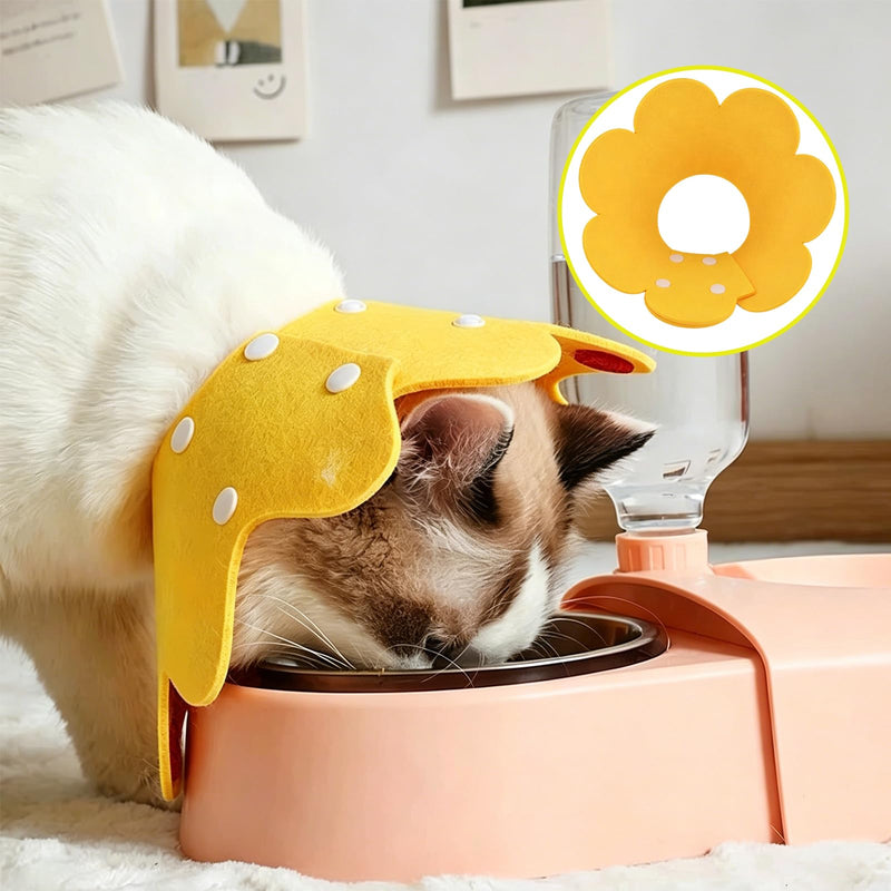 5-Pack Cat Neck Collar, Soft Neck Collar for Cats, Protective Collar for Cats, Adjustable Neck Collars, For Cats 6 to 9 Pounds, Orange Yellow Purple Pink Blue Floral Pattern