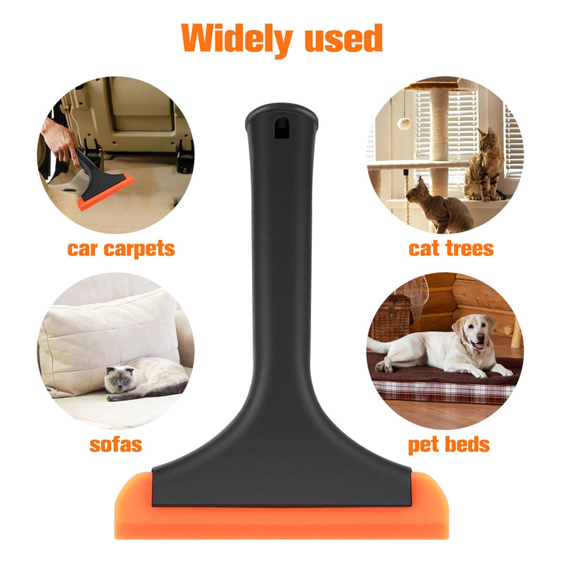 Silicone Pet Hair Removal,Pet Hair Rubber Carpet Rake Cat Dog Hair Remover with 8in Long Handle Pet Hair Remover for Furniture Couch Carpet - PawsPlanet Australia