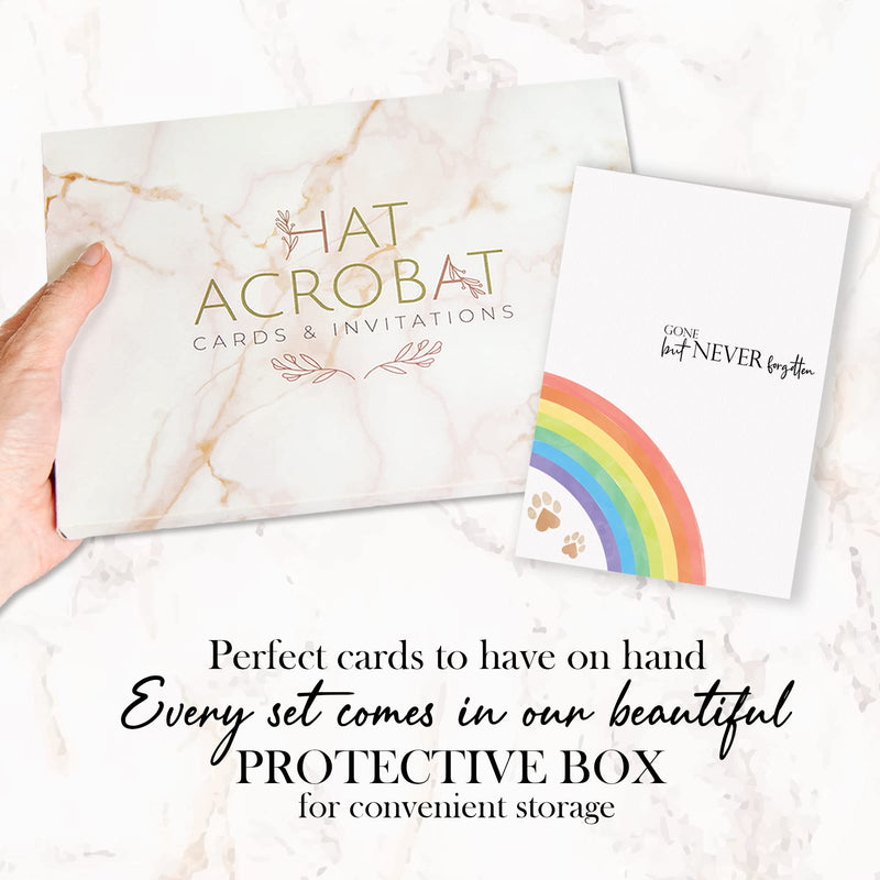 Hat Acrobat Pet Sympathy Card,Set of 24 Cats, Beloved Pets and Dog Sympathy Card with a Short Message and Spare to Send out Your Personal Condolences,Loss of Pet Sympathy Card Set with Envelopes (24) - PawsPlanet Australia