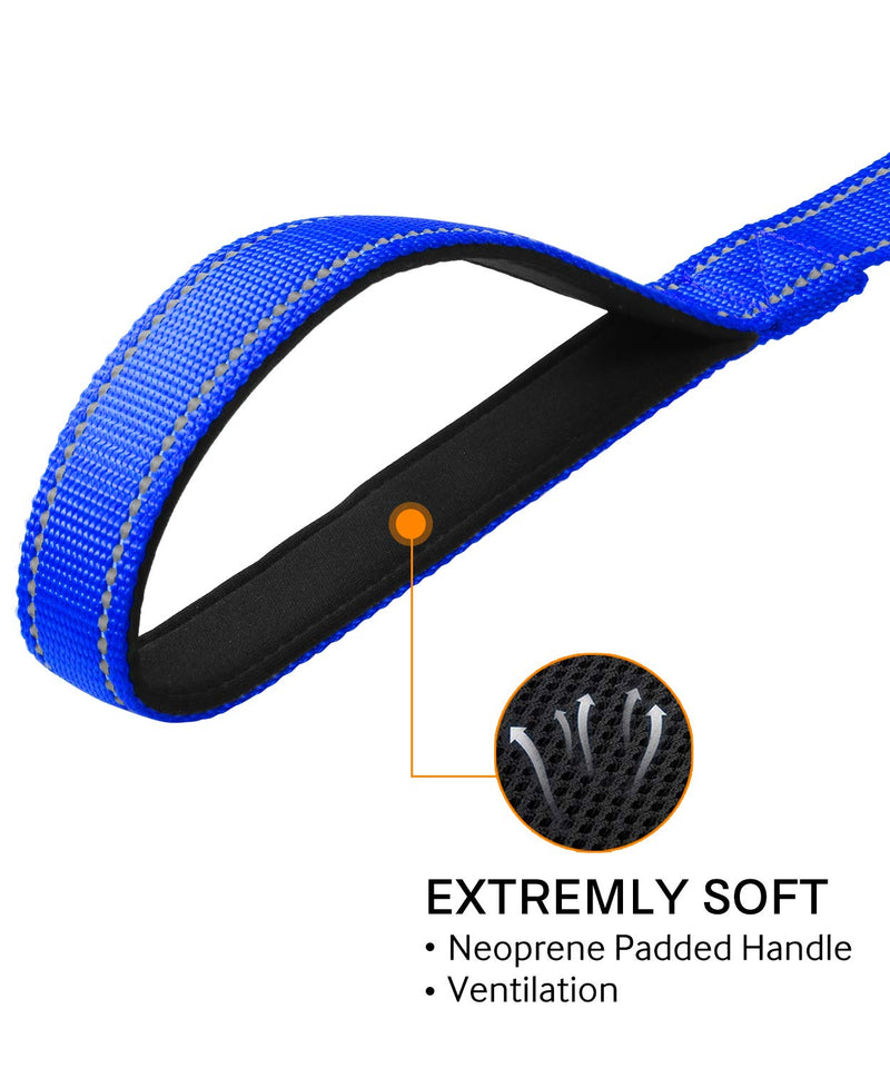 Joytale Dog Harness (Chest: 15-34"), Dog Collar and 6FT x 1" Wide Dog Leash Set, Reflective Neoprene Padded Collar and Leash, and Adjustable Soft Harness with Handle for Dogs - PawsPlanet Australia