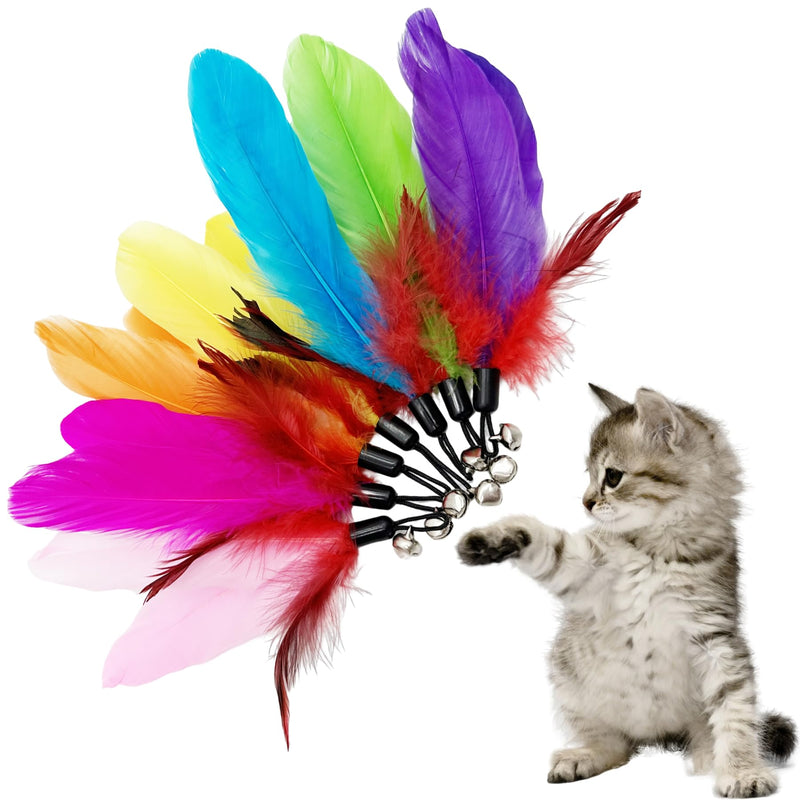 Cat Feather Toys Refill Cat Wand Replacement Feathers, 16 PCS Cat Toy Feather Refills, Cat Wand Attachments Feathers for Cat Toys 16PCS Cat Feather Toy Refills - PawsPlanet Australia