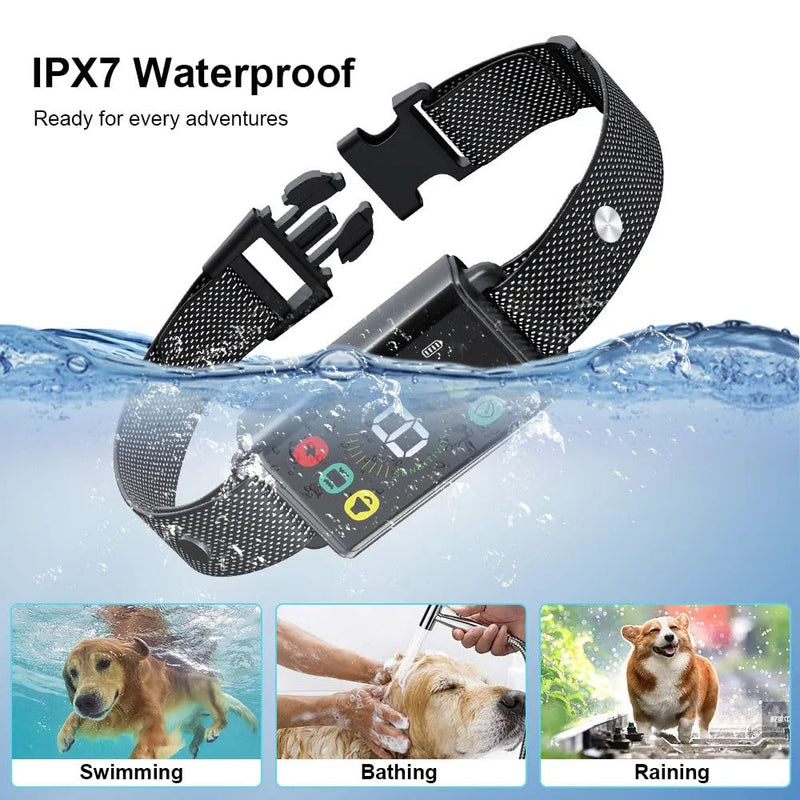 Dog Bark Collar - Long-Lasting Type C Rechargeable Smart Collar with 8 Sensitivity Levels | Safe Beep, Vibration & Shock Modes | Effective Anti-Bark Solution for Small, Medium & Large Dogs (8-150 lbs) - PawsPlanet Australia