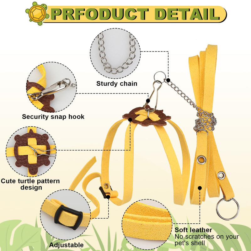 Adjustable Tortoise Leash and Funny Skateboard Set with Curly Grass Decor, Harness and Training Skateboard for Turtle Bearded Dragon Pet Toys(fit for Turtles with a Back Length of 5.1-6.3'') - PawsPlanet Australia