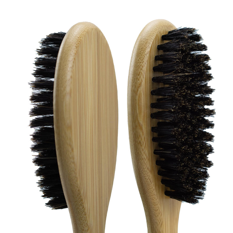 Cat & Dog Brush with Boar Bristle, Professional Grade Daily Grooming Hairbrush for Soft Hair and Healthy Shine, Short Haired Dogs Hair Brush for Reducing Shedding with Brush Cleaner - PawsPlanet Australia