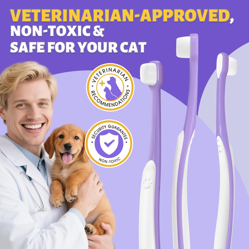 Tiny Dog Toothbrush for Small Dogs + 6% nHA Pet Dual-Enzymatic Toothpaste