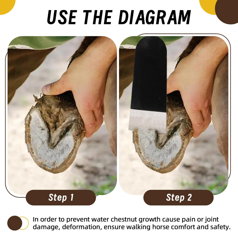 Steel Hoof Trim Shovel,Manganese Steel Horseshoe Shovel Firm Durable Hoof Tool，Clipping Trimming Shovel for Livestock Farm