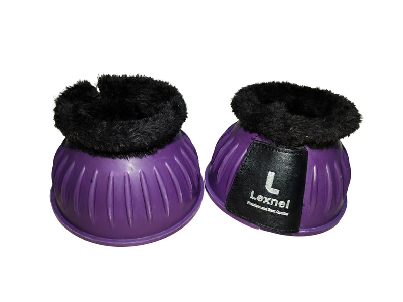 Rubber Bell Boots, Durable Bell Boots for Horse – Superior Hoof Protection and Comfort 1 Pair (Purple, X-Large) Purple