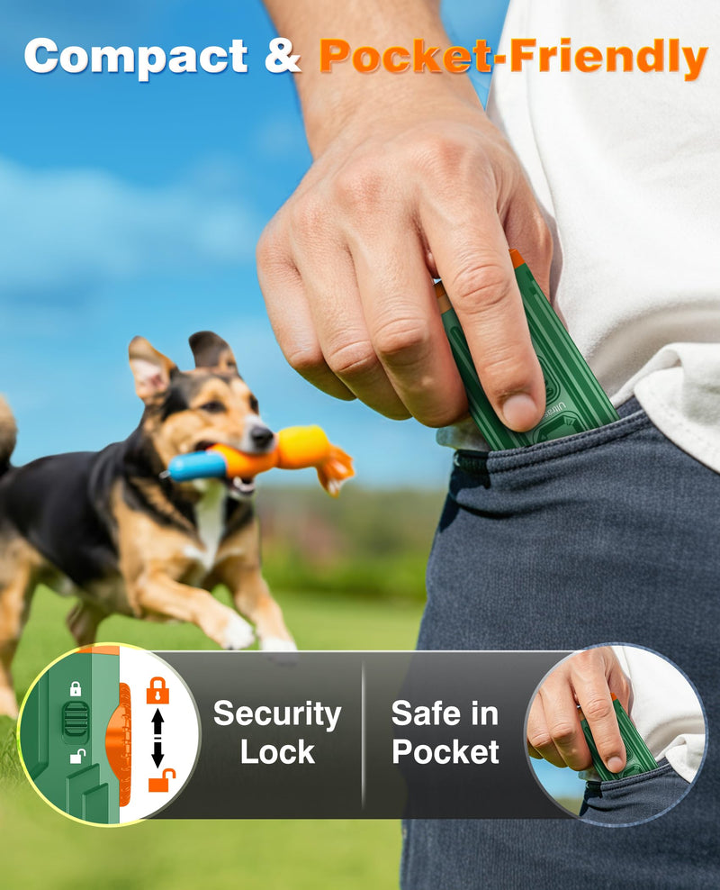 Dog Bark Deterrent Devices, 2025 Upgraded 3X Sonic Emitters Anti Barking Device for Own Or Neighbor's Dog, Safe & Effective Portable Ultrasonic Dog Bark Shield Rechargeable Dog Barking Silencer Green - PawsPlanet Australia