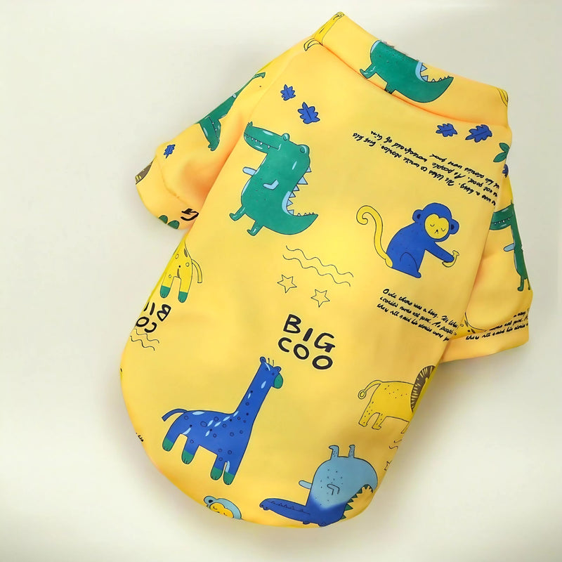 French Bulldog Clothes, Cartoon Dog Sweaters for Small Dogs Male Female, Fleece Dog Shirts for Small Dogs Clothes for Frenchie Dog Chihuahua Pomeranian Pug (Yellow,M) Large Yellow - PawsPlanet Australia