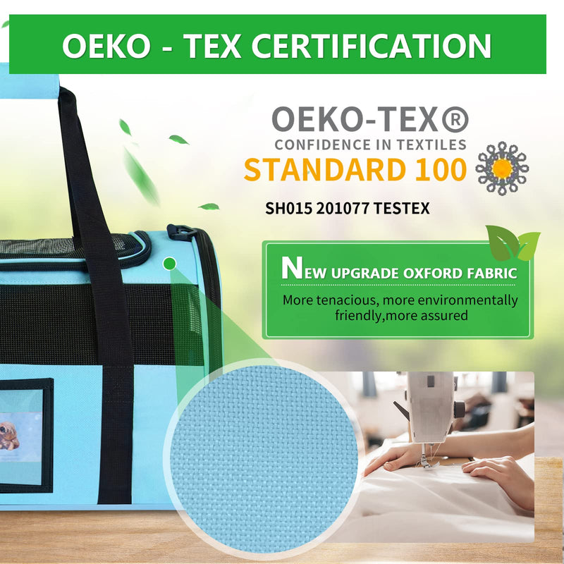 Extra Large Pet Carrier 20 lbs+, Soft Sided Cat Carriers for Large Cats Under 25 lbs, Folding Big Dog Carrier 20"x13"x13", Cat Carrier for 2 Cats Travel Carrier -Large- Blue Blue-20"x13"x13" (Oversize) - PawsPlanet Australia