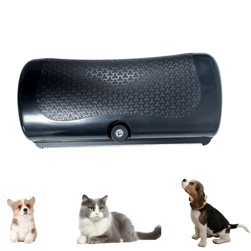 Metal Comb - Short Hair Dog Grooming Tool for Cats， Dogs & Horses, Stainless Steel Hair Removal Brush for Shedding Control & Skin Massage - PawsPlanet Australia