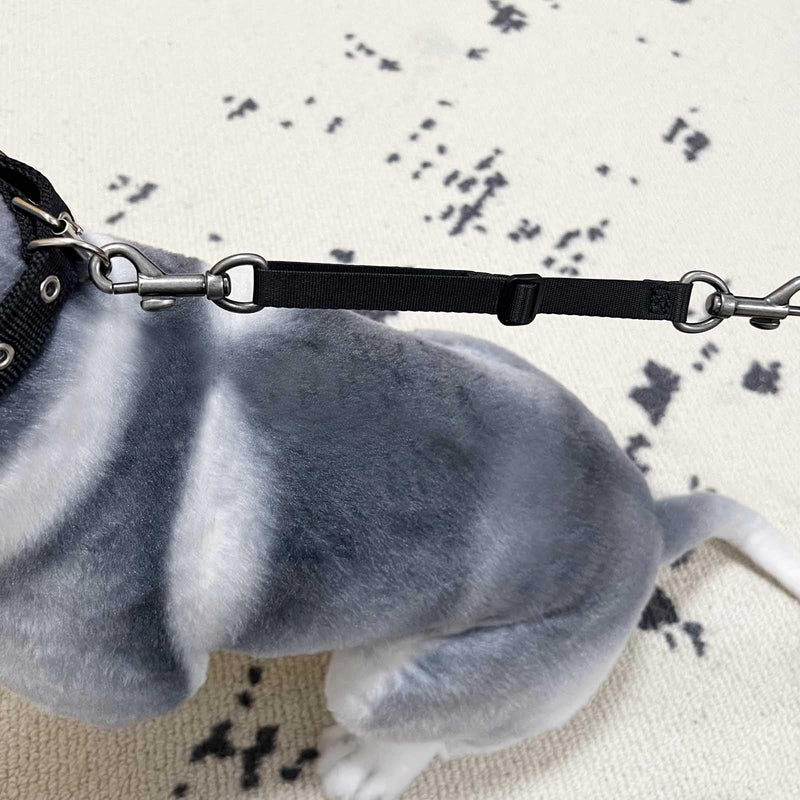 Dog Collar Safety Clip, Prong Collar Backup Clips with Dual Clasps,Double Ended Backup Clasp,Harness Collar Connectors (BLK, 10~13.8") DK0971-BLK-UP-L - PawsPlanet Australia