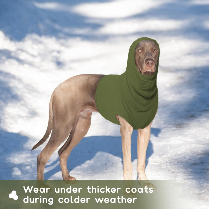 PUMYPOREITY Cat Neck Wound Protector, Cat Neck Recovery Covering Suit, Snood For Dog To Protect-Neck, Prevent Pet From Scratching The Stitches(Army green, XS) Army green