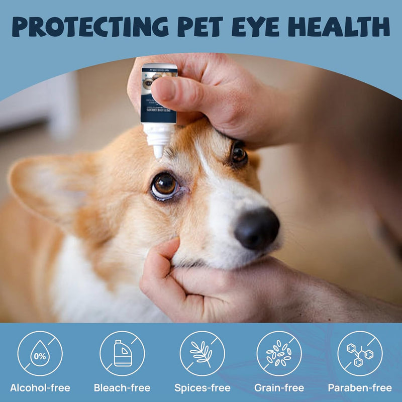 Cataract Drops for Dogs, Dog Eye Drops, Effective Dog Eye Infection Treatment Dog Eye Cleaner Cataract Eye Drops, Improve Vision Clarity, Relieve Red Eyes & Allergy Symptoms(2 x 10 mL) - PawsPlanet Australia