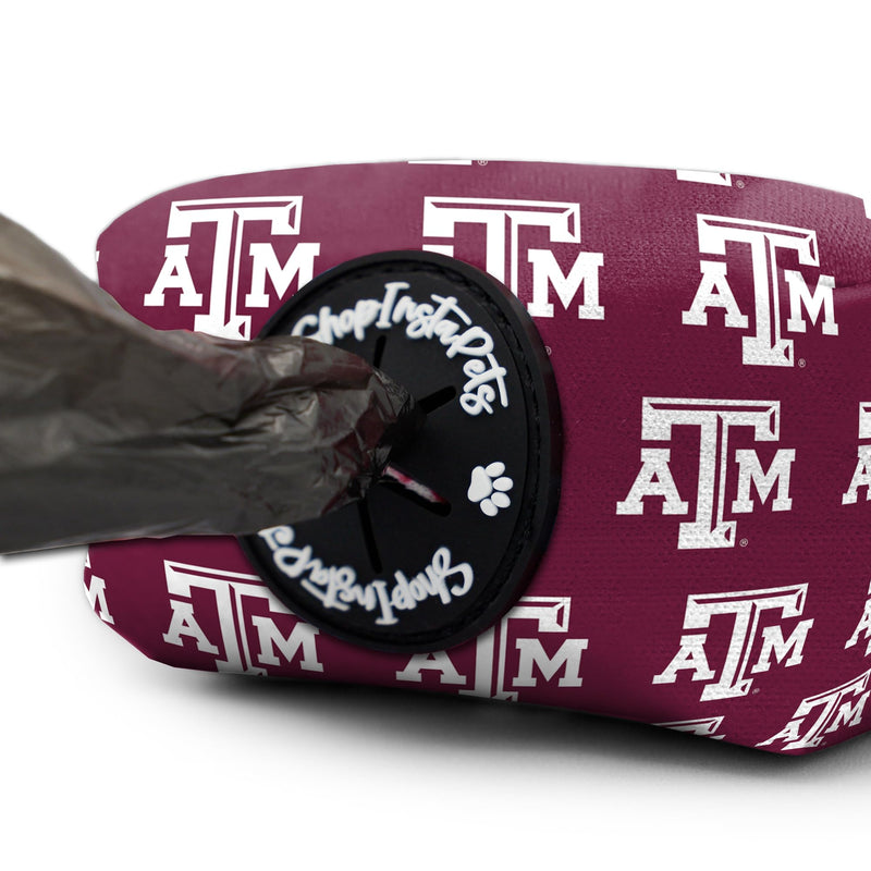 Texas A&M Aggies Collars and Leashes | Officially Licensed | Adjustable-Fits All Pets! (Poop Bag Holder) Poop Bag Holder - PawsPlanet Australia