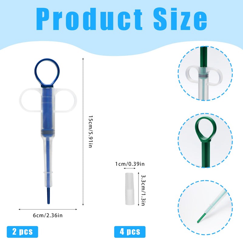 ALLY-MAGIC E24-CWWYQ Pill Dispenser for Cats with Silicone Tip, Pack of 2, Reusable Pill Launcher for Dogs and Small Animals