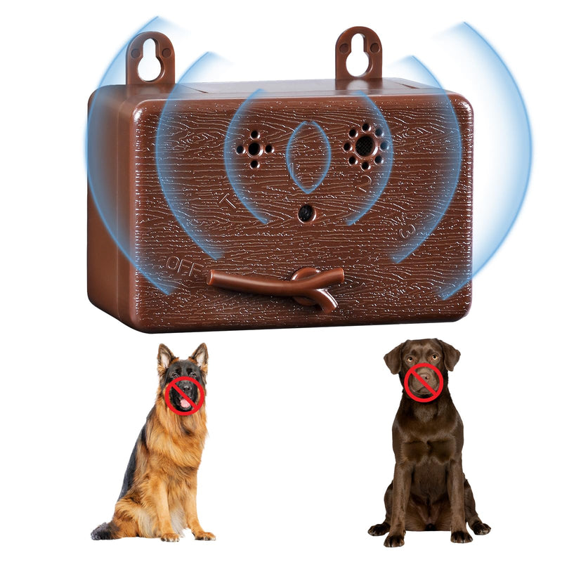 Anti Barking Device for Dog Bark Deterrent Device Bark Device Dog Stop Barking Ultrasonic Devices with 3 Range Modes for Large, Medium, Small Dogs（Brown）