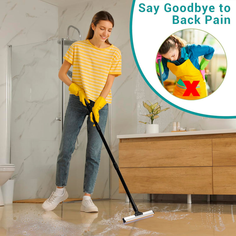 62" Carpet Rake for Pet Hair Removal – Adjustable Carpet Broom Bundle with Carpet Scraper & Hair Picker, Pet Hair Removal Tool for Dog & Cat Hair, Rug Rake Carpet Brush for Furniture & Carpets - PawsPlanet Australia