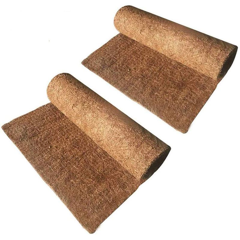 Hamiledyi Reptile Carpet Natural Coconut Fiber Tortoise Carpet Mat for Pet Terrarium Liner Reptile Supplies for Lizard Snake Chamelon Turtle Bedding Bunny Rabbit Mat (2*Sheets) 2Pack 19.7 x 11.8 Inch