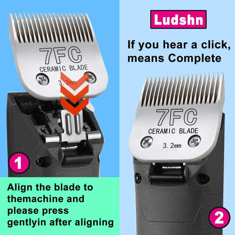 3-3/4FC Blade Detachable Pet Clipper Replacement Blades Compatible with A*dis Pet Clipper/Oster A5/W*AHL KM Series Dog Clipper, Detachable Ceramic Blade,1/2-Inch Cut Length (13mm) 3-3/4FC 13mm - PawsPlanet Australia