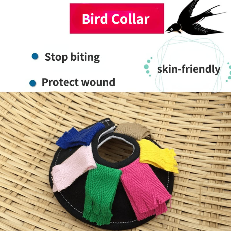 Adjustable Bird Collar Anti Bite Elizabethan Recovery Cone, Bird Neck Protector for Feather Plucking, Skin-Friendly Bird Neckwear Full Body Shield for Parakeet Conure Cockatiel (L), Black L - PawsPlanet Australia