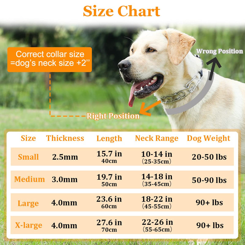 Mayerzon No Pull Dog Collar, Anti Pull Collars for Small Medium Large Dogs, Dog Training Collar with Printed Nylon Cover, Walking Collar with Carabiner and Adjustable Links Orange boho Small,2.5mm,15.7-Inch,10-14"Neck