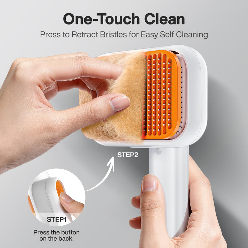Dog Brush for Shedding & Cat Brush for Indoor Cats: 3-in-1 Cool Mist & Spray Groomer for Detangling, Deshedding & Bath - Anti-Static, Self-Cleaning for Long/Short Haired Pets - PawsPlanet Australia
